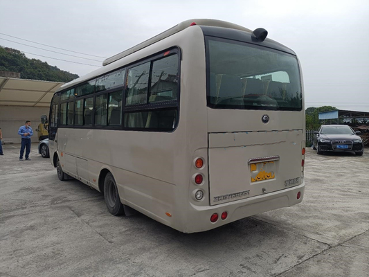 La puerta de plegamiento del autobús ZK6729D 130hp de Mini Tour Coach Used Yutong 28seater salió de la dirección
