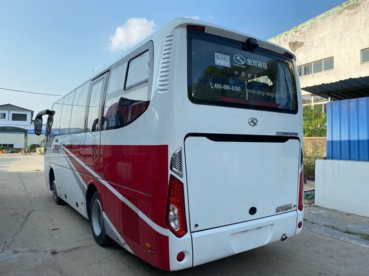 Bus turístico usado motor 32seats Kinglong de la iglesia de Yuchai con la condición XMQ6802 del aire