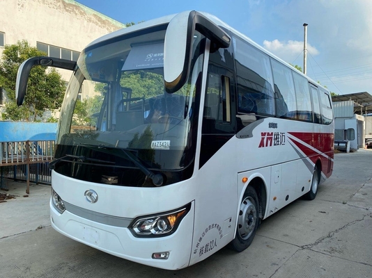 Bus turístico usado motor 32seats Kinglong de la iglesia de Yuchai con la condición XMQ6802 del aire