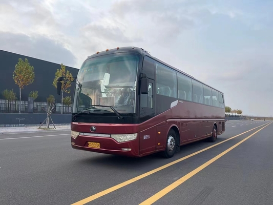Coche usado izquierdo de la suspensión del resorte plano de Yutong ZK6122 de la longitud del autobús turístico el 12m de la segunda mano