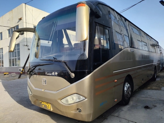 Puertas dobles usadas del motor de Yuchai del autobús del viaje 53 asientos 12 metros en segundo lugar de la mano de autobús LCK6125 de Zhongtong