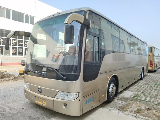 Mano comercial usada Foton BJ6120 del motor 330hp segundo de Yuchai de los asientos de las puertas dobles 53 del autobús