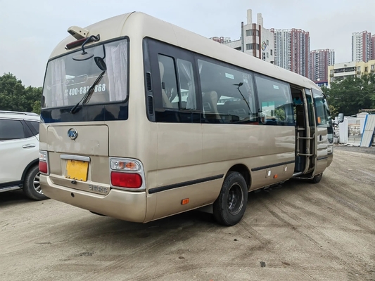 la 2da mano Mini Bus 15 asienta la puerta de balanceo externa Champagne Color 7 mide el bus turístico de Ankai HFF6701