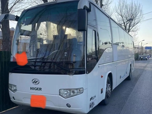 EURO usado IV del autobús del pasajero 53 motor del aire acondicionado 330hp de los asientos 12 metros mano KLQ6129 del color blanco de 2da