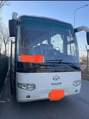 EURO usado IV del autobús del pasajero 53 motor del aire acondicionado 330hp de los asientos 12 metros mano KLQ6129 del color blanco de 2da