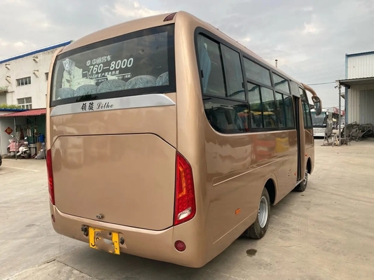 Mano usada Zhongtong Lck6660d del aire/acondicionado 2do de Front Engine With de la ventana de desplazamiento de los asientos de Mini Bus External Swinging Door 25