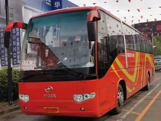 el color rojo de los 2dos de la mano del coche asientos de Middle Passenger Door 51 10,5 metros de motor de Yuchai utilizó un autobús más alto KLQ6109