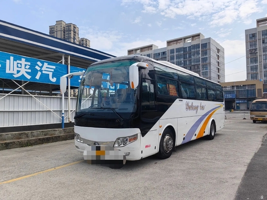 El coche usado Leaf Spring IV EURO del autobús el motor 245hp 10,5 de Yuchai de 49 asientos mide los 2dos jóvenes Tong Bus ZK6107 de la mano