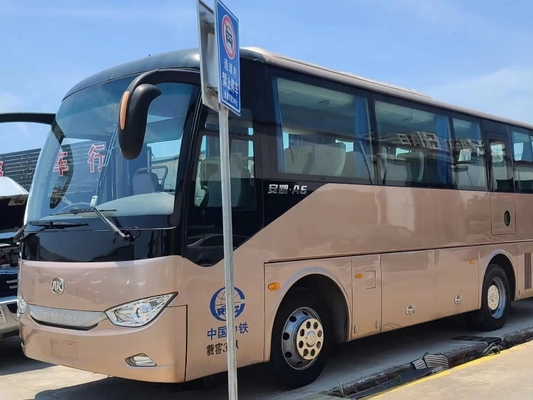 Autobuses diesel usados asientos del estándar de emisión del EURO IV de 2015 años 35 que sellan la ventana Champagne Color Ankai Bus HFF6859