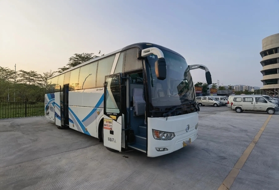 Autobús usado del viaje asientos medios de la puerta 47 del pasajero de 2017 años que sellan el dragón de oro XML6102 del motor de Yuchai de la ventana