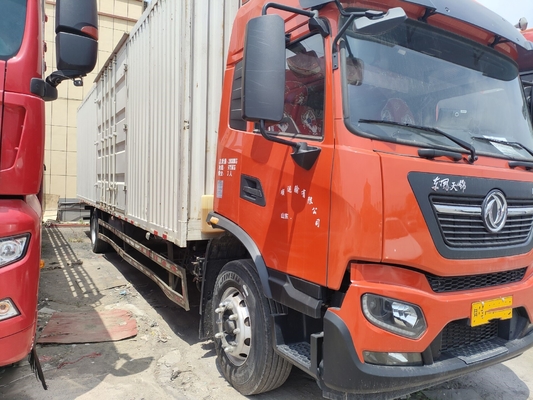 Caja de cambios rápida usada de Cummins Engine 245 HP de los camiones del cargo 10 metros de alta cabina larga Dongfeng Van Truck del tejado