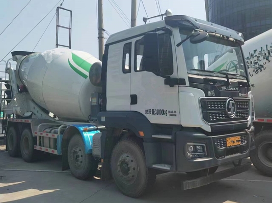 Shacman camión de cemento usado 8*4 modo de conducción 12 euro cúbico 5 techo plano