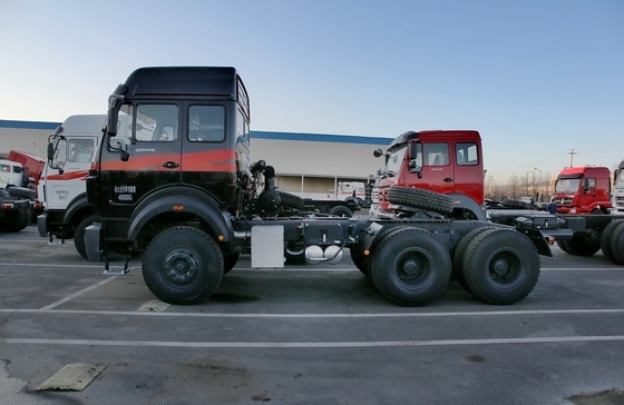 6x4 camión tractor usado Beiben cabeza de tractor 336hp techo alto LHD / RHD