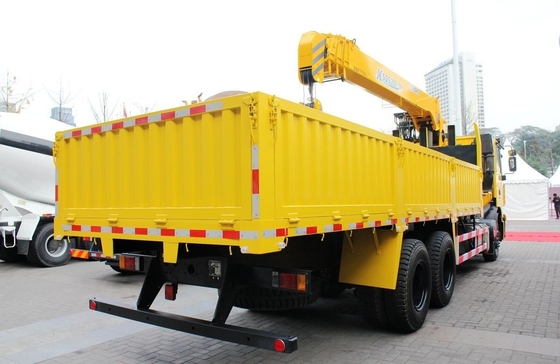 Peso de elevación 12 toneladas grúa de camión usado Hongyan 290hp techo plano