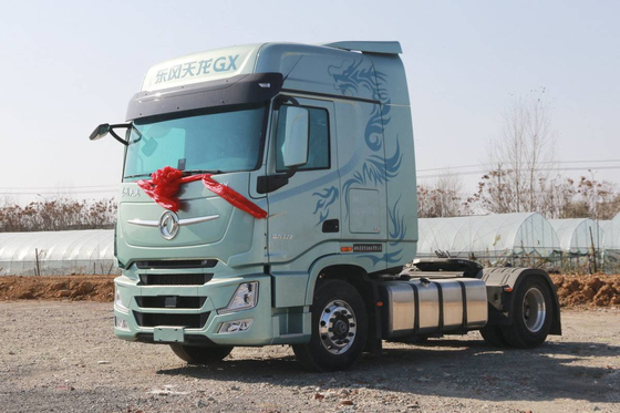 Camión de cabeza de tractor Eaton 12a marcha Dongfeng GX 4*2 Masa de tracción 35 toneladas 480 caballos de fuerza Camión pesado