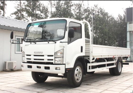 Camión de carga de fila única Isuzu 10 toneladas 4×2 Camión de camión 5,5 metros de largo Caja Euro 4 Cabina plana