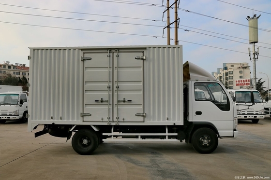 Camión de carga de 15 toneladas Euro 4 Isuzu 4 × 2 camioneta de camioneta 6 neumáticos Muchos resortes de hojas 35 caja cúbica