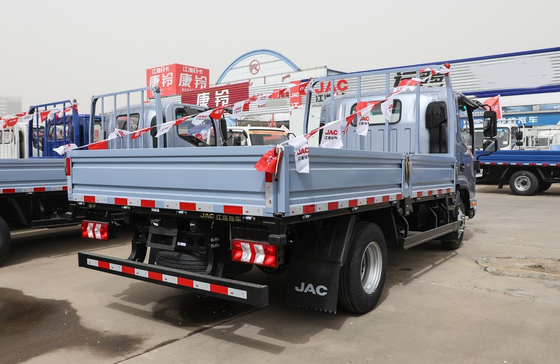 Camión de carga de caja JAC 4*2 Camión de camión ligero cama plana 6 ruedas Eje único 4 metros de largo caja