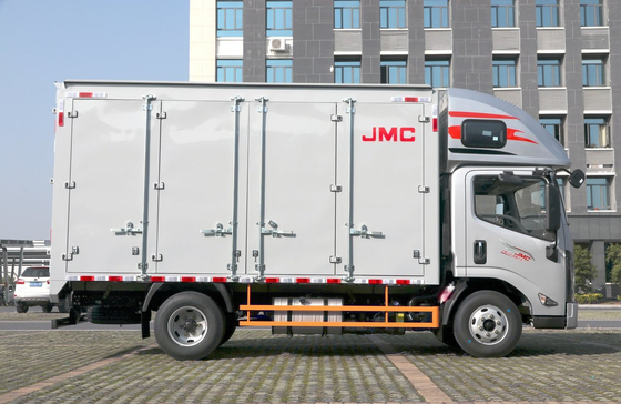 Camiones usados de carga ligera JAC 4.2 metros furgoneta caja doble puerta cabina de fila única con dormitorio