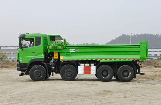 Camión usado de Donfeng con tirador Cabina Tianlong 8*4 Camión pesado de 350 caballos de fuerza Camión de basura 5.6 metros Caja