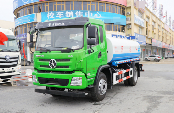Camión cisterna de agua 10000 litros Eje único 4×2 Modo de conducción Dayun Sprinkler Yuchai Motor