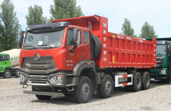Camión Sino de 60 t Motor diesel de 440 hp Hohan Tipper 8 × 4 Transporte de minería