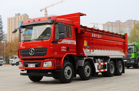 Venta de camiones de basura de 50 toneladas 8×4 Shacman L3000 con transmisión manual rápida de 10 velocidades 300 hp