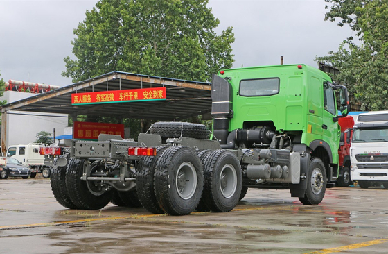 6*4 camiones de basura proveedores Sinotruck Howo T7H Verde 6 cilindros 400 hp Motor potente