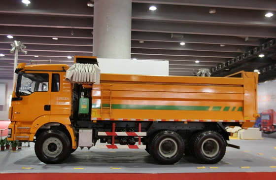 China camión de basura para la venta U-tipo de caja Shacman Tipper Weichai 290hp motor de una sola cabina y medio