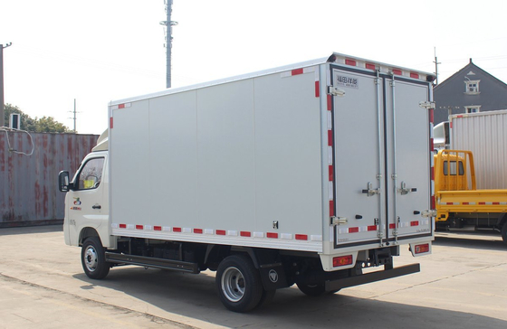 Mini Box Truck 3.7 metros Van Box con 2 puertas Cabina única con aire acondicionado Motor de gasolina 6 neumáticos