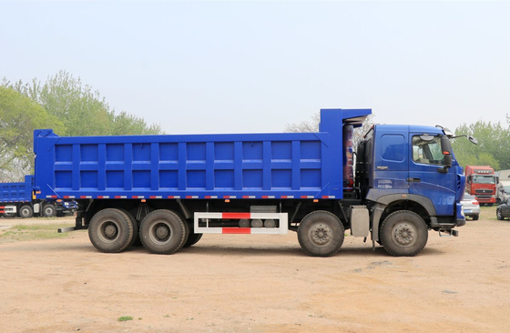 Camión de 12 neumáticos Howo T7 Dumper Primavera de hoja 440hp 30-50 toneladas Carga útil Caja espesada