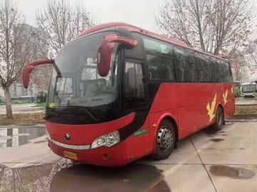 Nuevo autobús usado del pasajero de la marca de Yutong de la llegada rojo transmisión manual de 2013 años