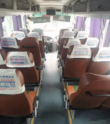 El bus turístico usado Yutong ZK6858 34 asienta la suspensión de acero Yuchai 162kw del aire del chasis