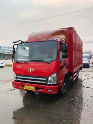 Mano usada de FAW Van Cargo Truck 140HP los 5.2M Big Capacity 4x2 segundo 2018 años