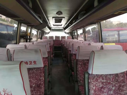 Kilómetro bajo doble usado de las puertas 39seats del autobús XMQ6900 de Kinglong dejado el chasis de acero de dirección