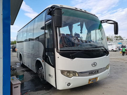 El autobús más alto usado KLQ6856 37 asienta buenas condiciones posteriores de la impulsión de la mano izquierda del motor de Yuchai del chasis de acero con la CA