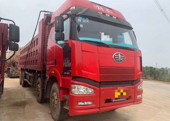Camión de descargador de los caballos de fuerza 8X4 los 8.2m del camión pesado 420 de la mano FAW J6P de China segunda CA5310ZLJP66K24L6T4AE5