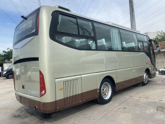 Autobús grande usado 2+2layout de la capacidad de los nuevos asientos del motor de la parte posterior de Yuchai del chasis del saco hinchable de la marca 35seats de Zhongtong del bus turístico