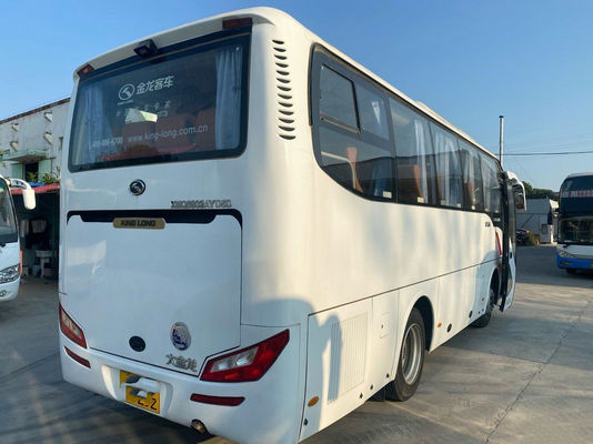 Bus turístico usado Kinglong XMQ6802 usado euro del motor de Yuchai de los asientos del autobús 34 5 chasis de acero de alta calidad