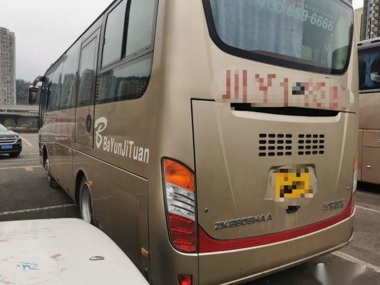 147kw el turismo Yutong utilizó los autobuses del pasajero de la impulsión de la mano izquierda de los asientos del autobús 35 del práctico de costa