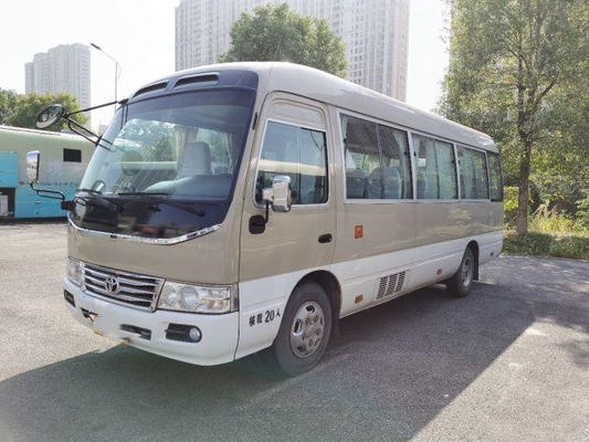 Autobús usado práctico de costa de Toyota con el equipo lleno 20 Mini Bus In usado asientos autobús de Munual de la gasolina de la ventana de desplazamiento de 2012 años