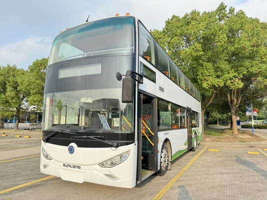 calidad  Used Tour Bus Luxury 37 Seats Double Floor RHD Weichai Engine Diesel Coach Bus Sunlong SLK6126 Fábrica