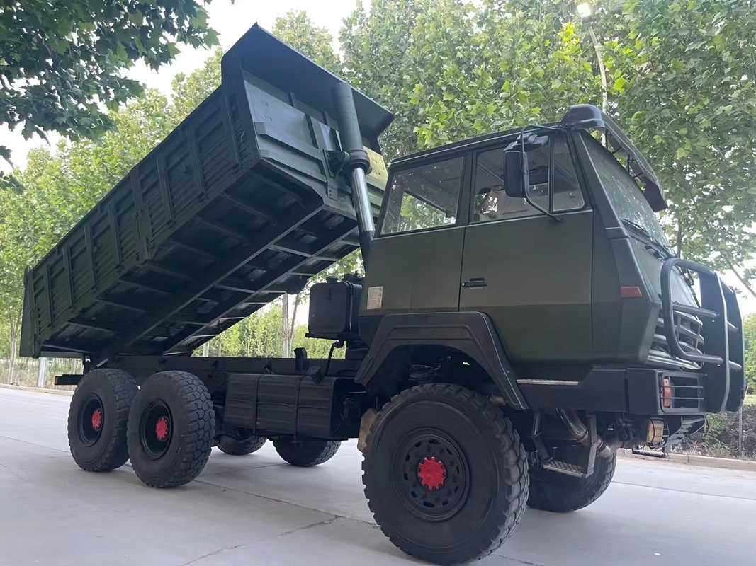Camión volquete lleno potente usado de las cerraduras de diferencial de Tipper With 3 de la impulsión del combustible diesel 310hp 6X6