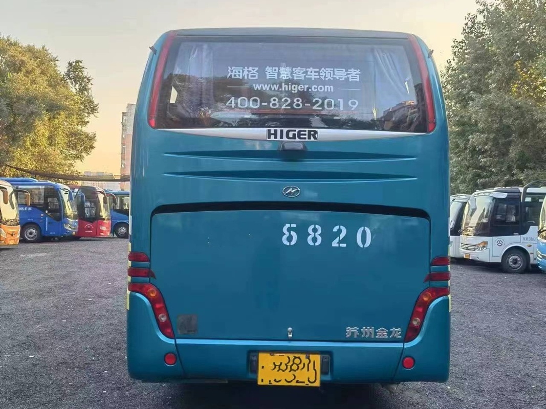 KLQ6796 más alto de lujo utilizó la suspensión de la primavera de placa del motor 147kw de la parte posterior de los asientos LHD de los autobuses 34 del coche