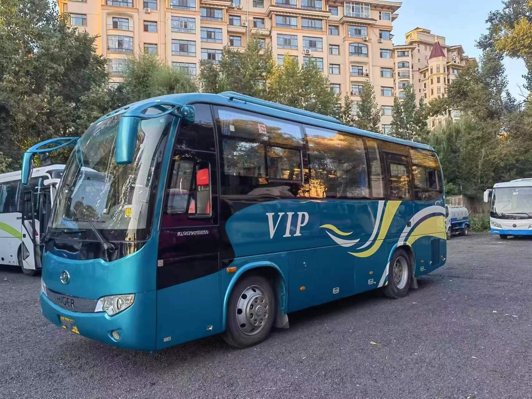 KLQ6796 más alto de lujo utilizó la suspensión de la primavera de placa del motor 147kw de la parte posterior de los asientos LHD de los autobuses 34 del coche