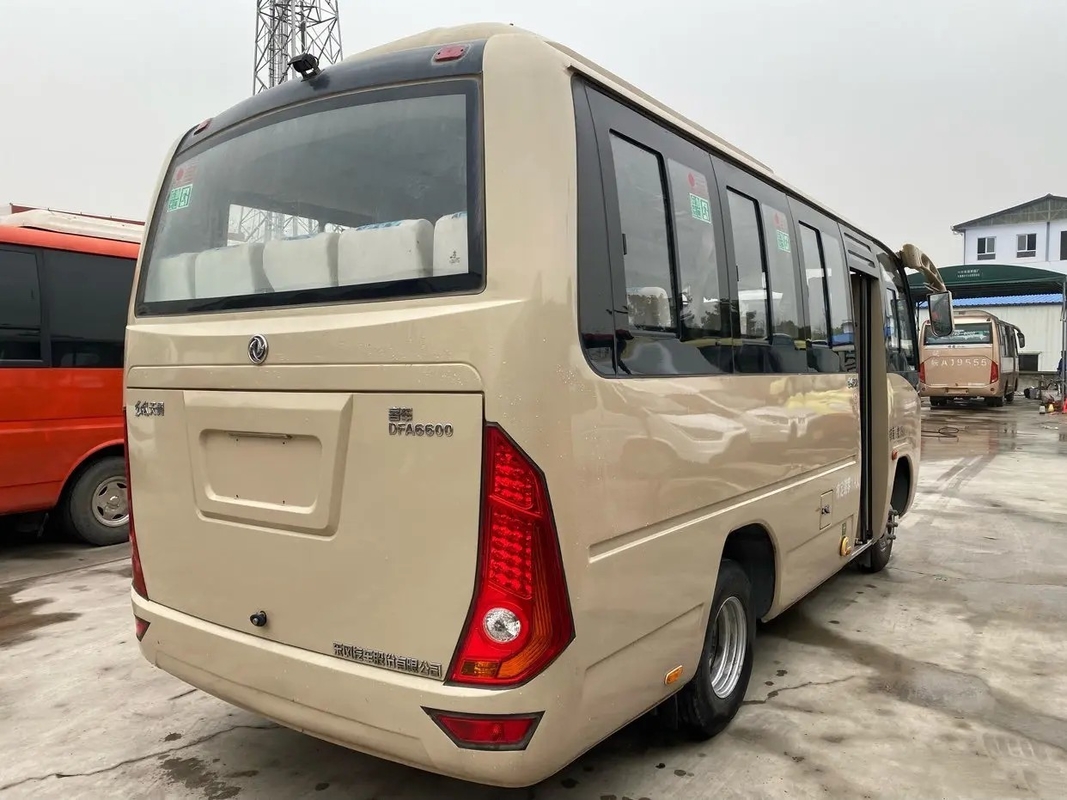 2do autobús de la mano que resbala el aire acondicionado Uesd Dongfeng Mini Bus DFA6600 de los asientos del motor 19 de Windows Yuchai