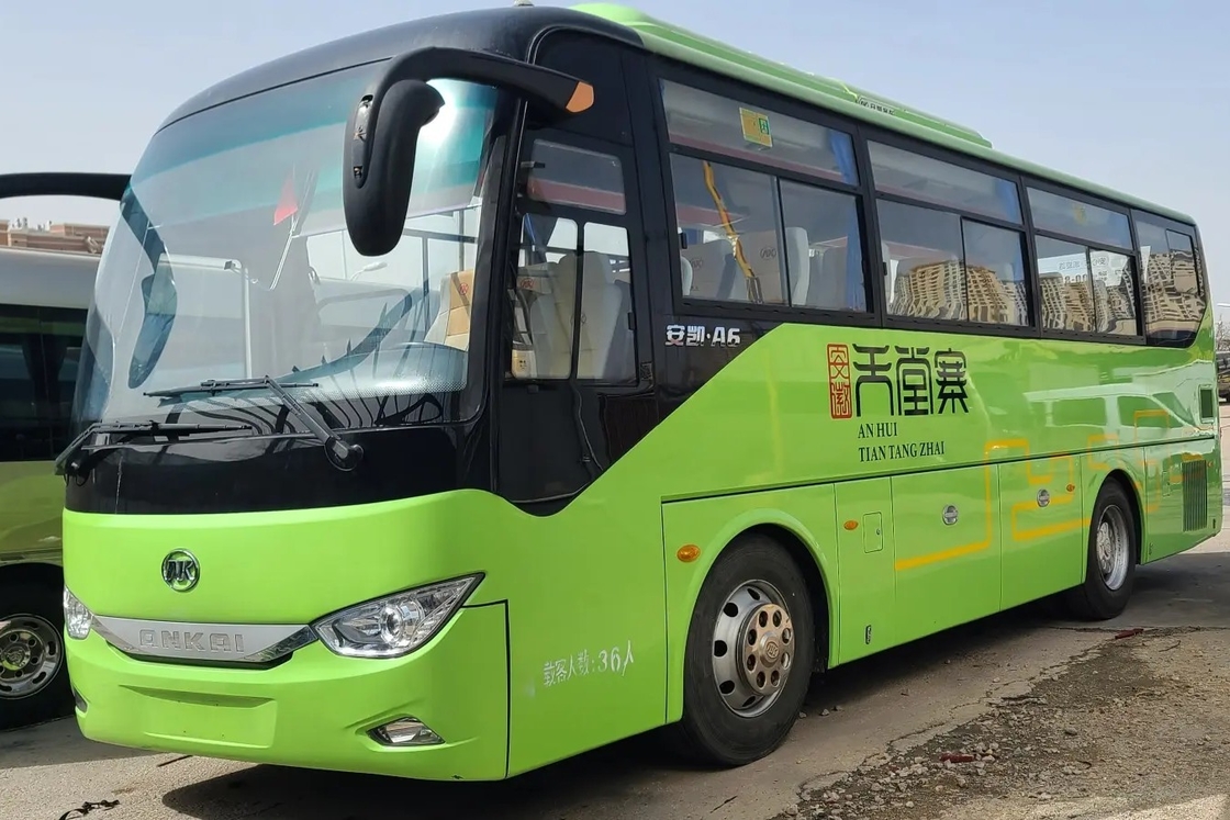 Autobús medio usado HFF6909 de Ankai de la puerta de los asientos de la ventana 36 de Yuchai Engine Sliding del autobús y del coche