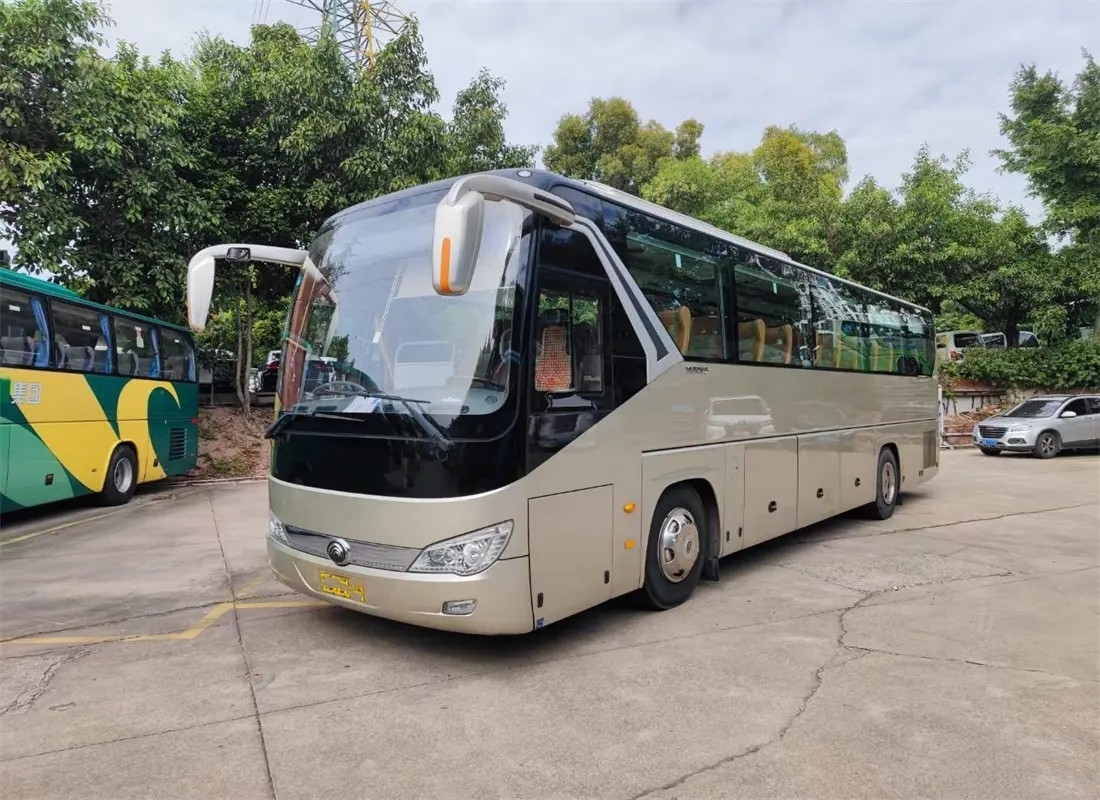 Los autobuses de larga distancia doblan puertas 46 asientos que 11 metros de decoración interior de lujo utilizaron a Tong Bus joven ZK6119