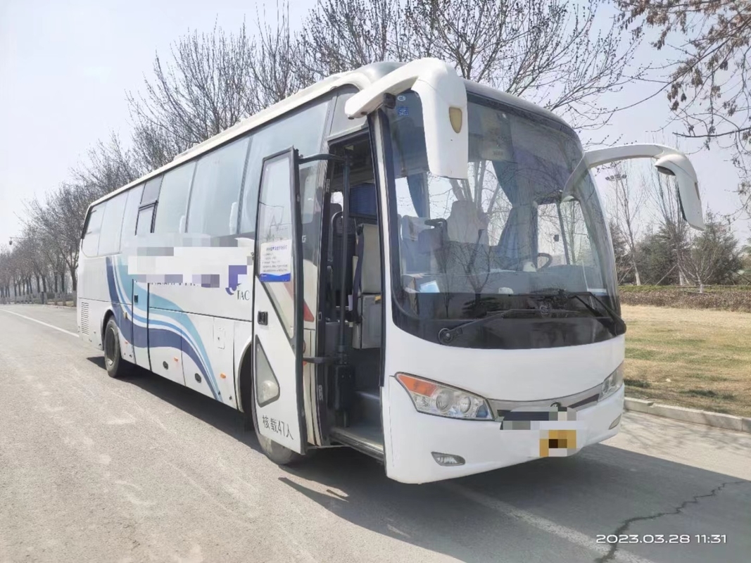 2do autobús de la mano 10,5 metros que sellan el autobús usado aire acondicionado medio XMQ6101 de Kinglong de los asientos de la puerta 47 del pasajero de la ventana