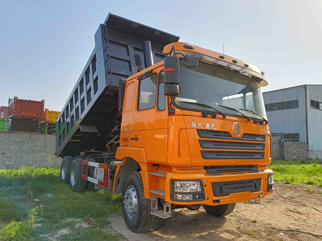 la 2da cabina del tejado plano del camión de mano 8,7 metros rápidamente de caja de cambios 380hp 6×4 utilizó el camión volquete de SHACMAN D'LONG F3000